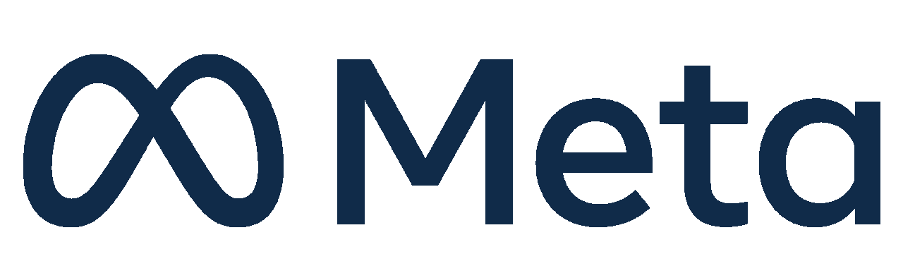 Meta logo featuring an infinity symbol and the word Meta.