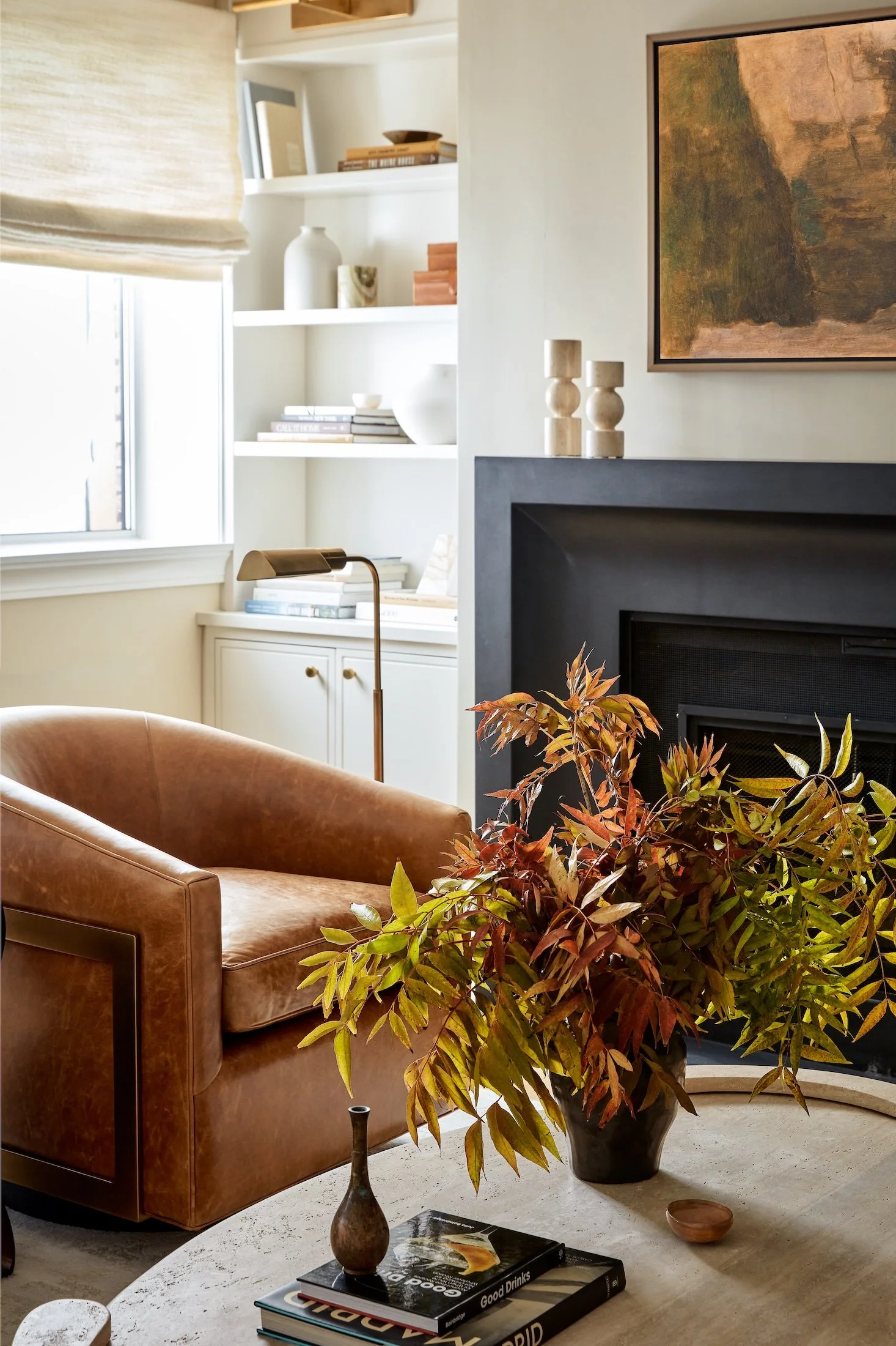 New-York-Renovations-Architecture-and-Interior-Renovation-West-22nd-Living-Room-Leather-Chair-Fireplace-Built-In-Shelves.jpg