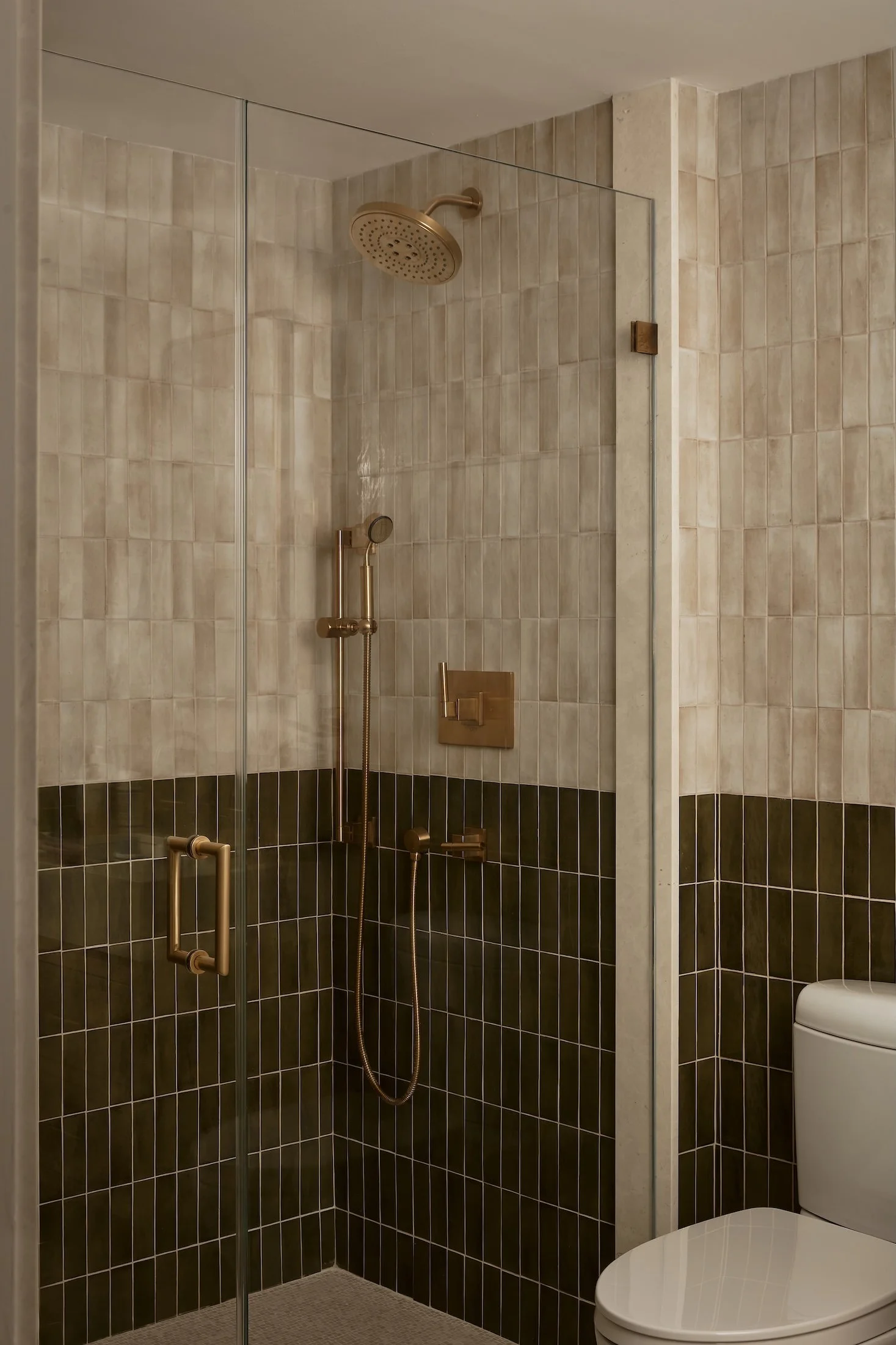 New-York-Renovations-Architecture-and-Interior-Renovation-West-22nd-Shower-Brass-Fixtures-Green-Tile.jpg