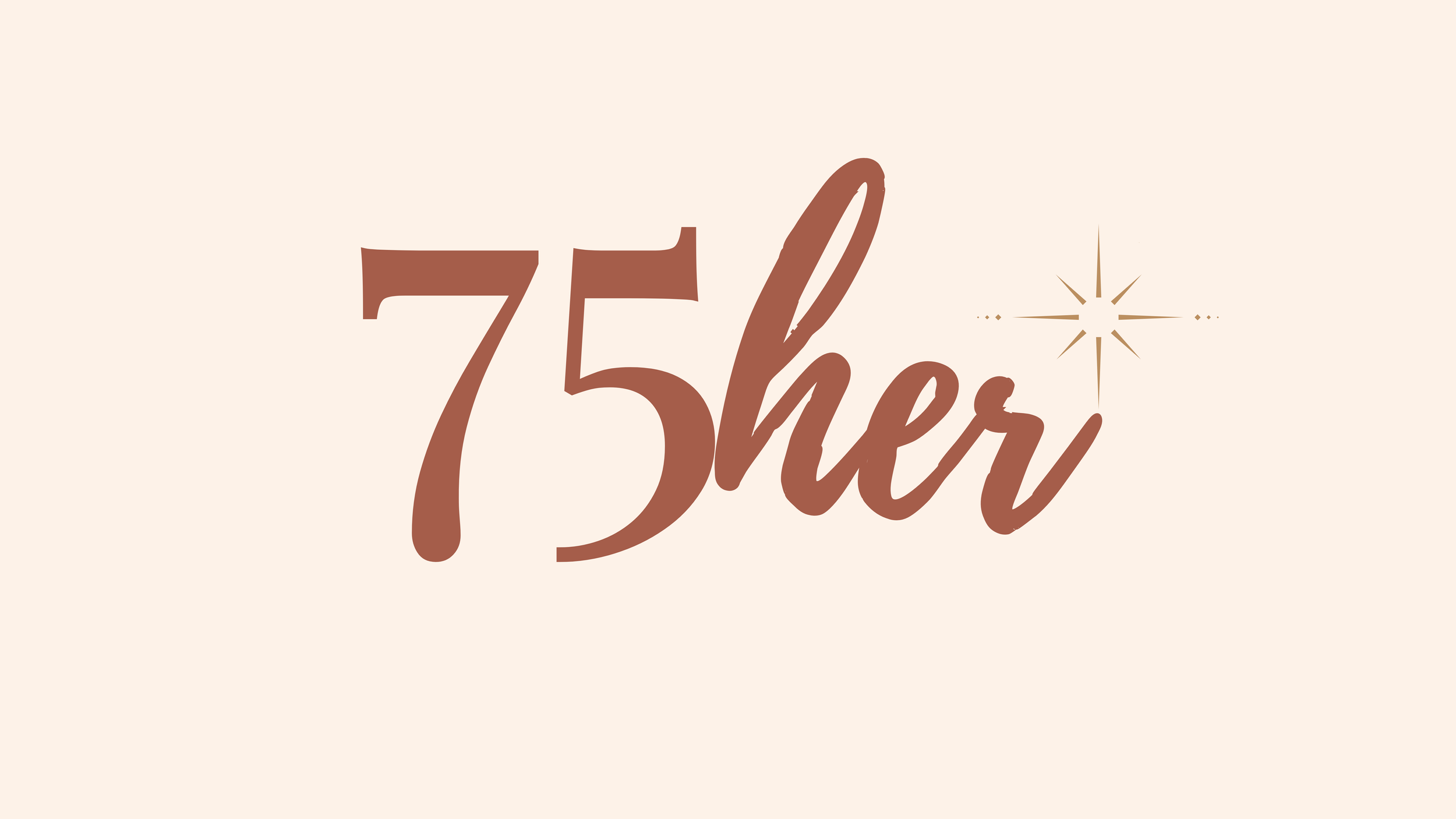 The logo for the 75HER challenge hosted by Ashlee Hope. Its a 75 day devotion to the woman you're becoming