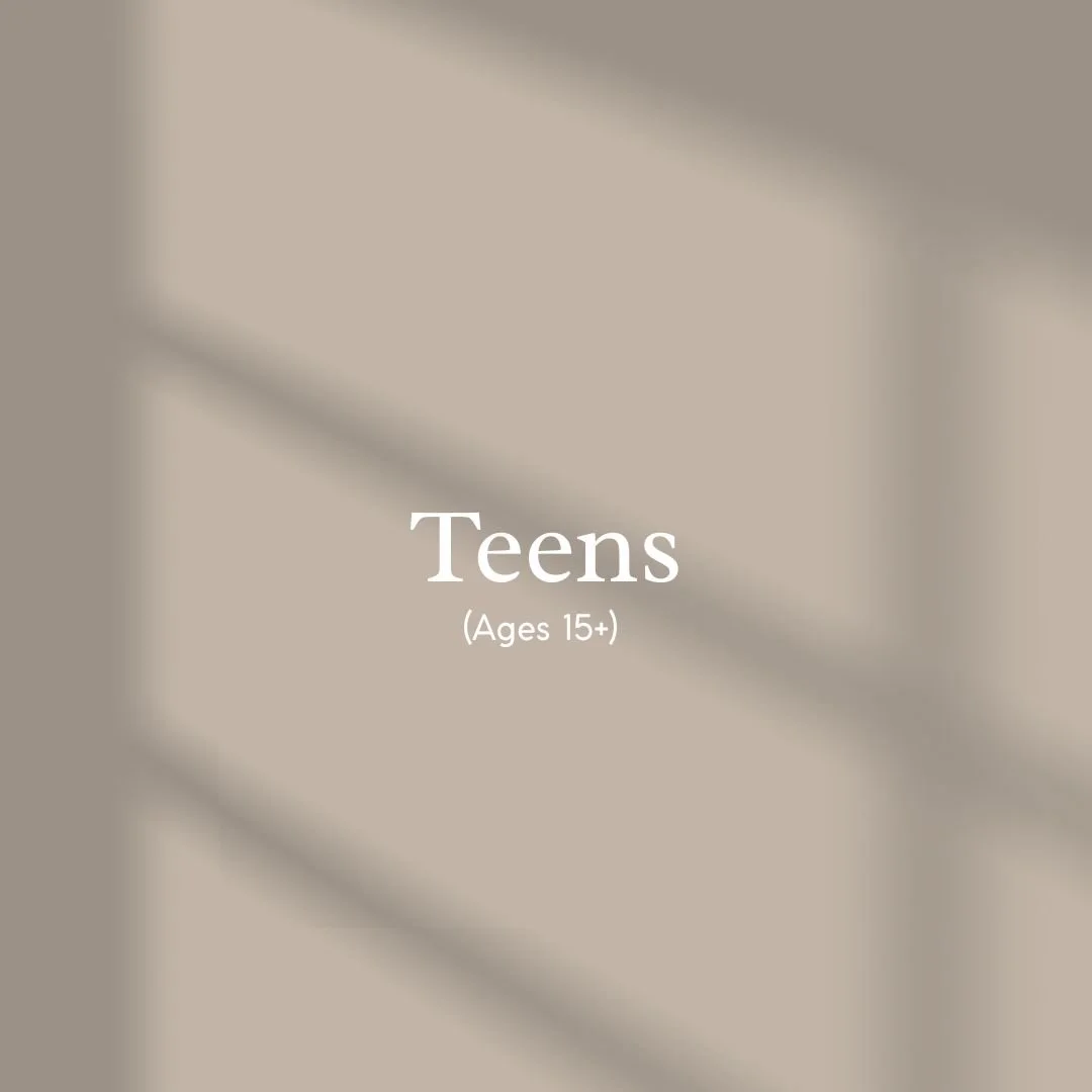 Soft window shadows with text overlay reading ‘Teens (Ages 15+)’,  representing teen mental health and support at Spring EOP.