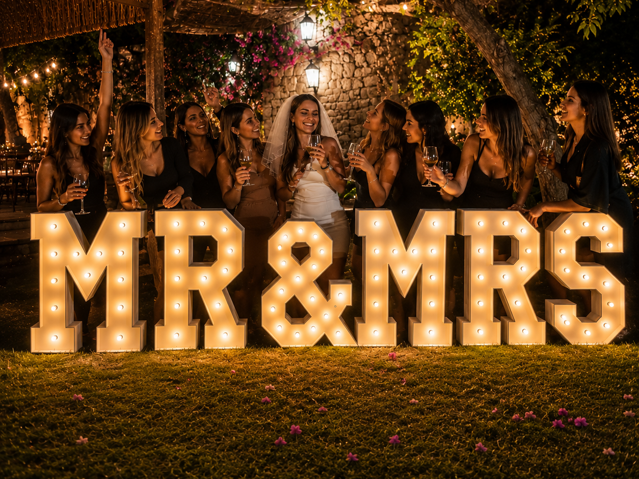 Mr & Mrs Marquee Letters
