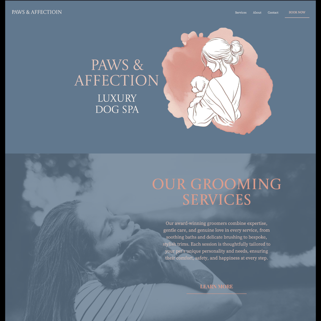 pet care business website design