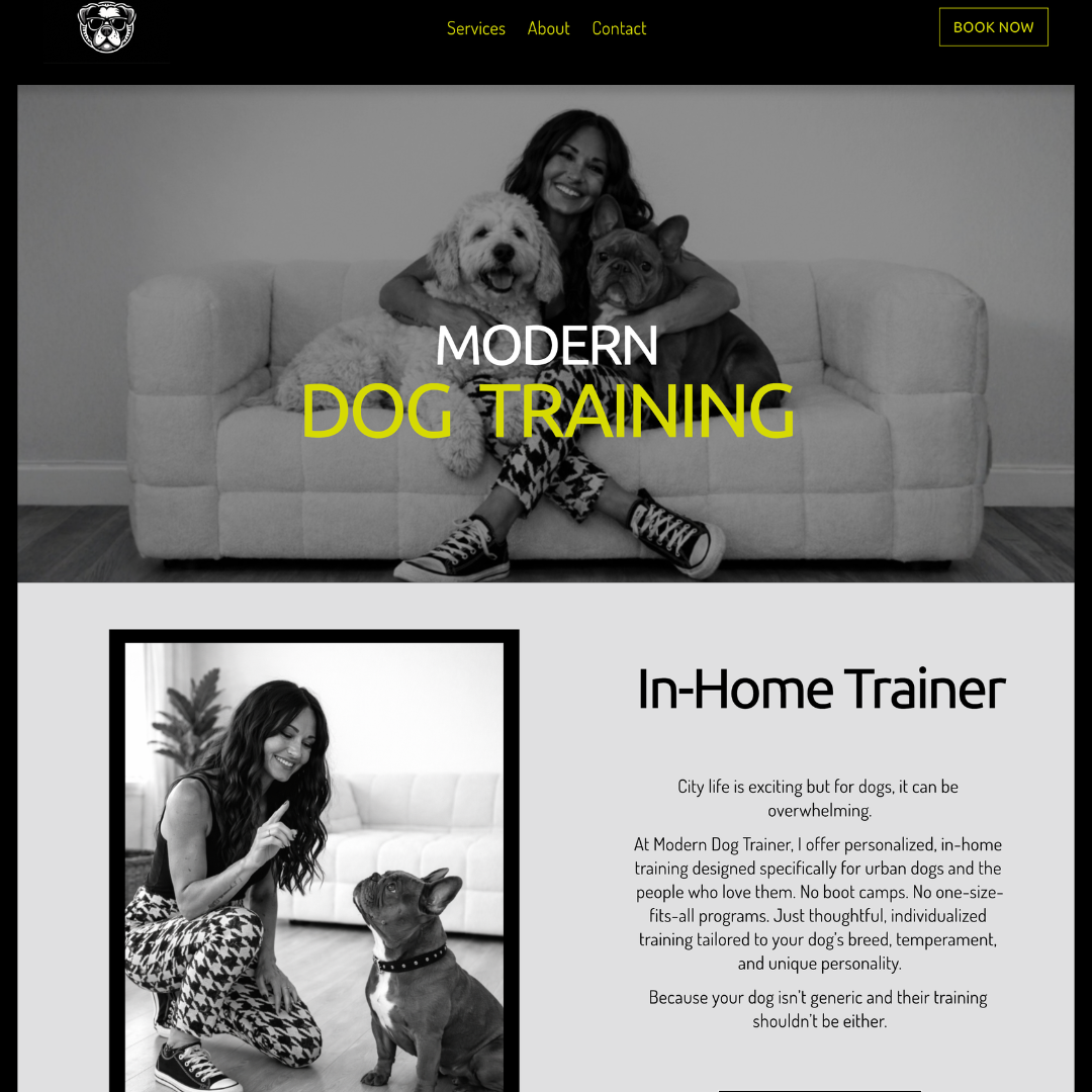 pet care business website design