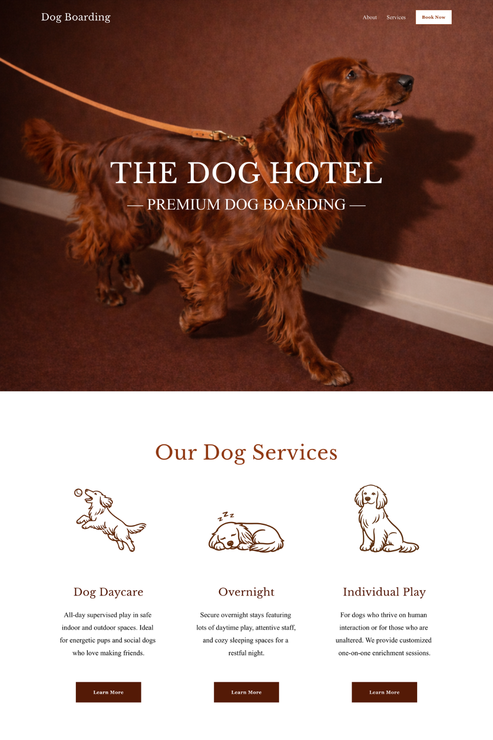 dog boarding website design by Pixels Unleashed