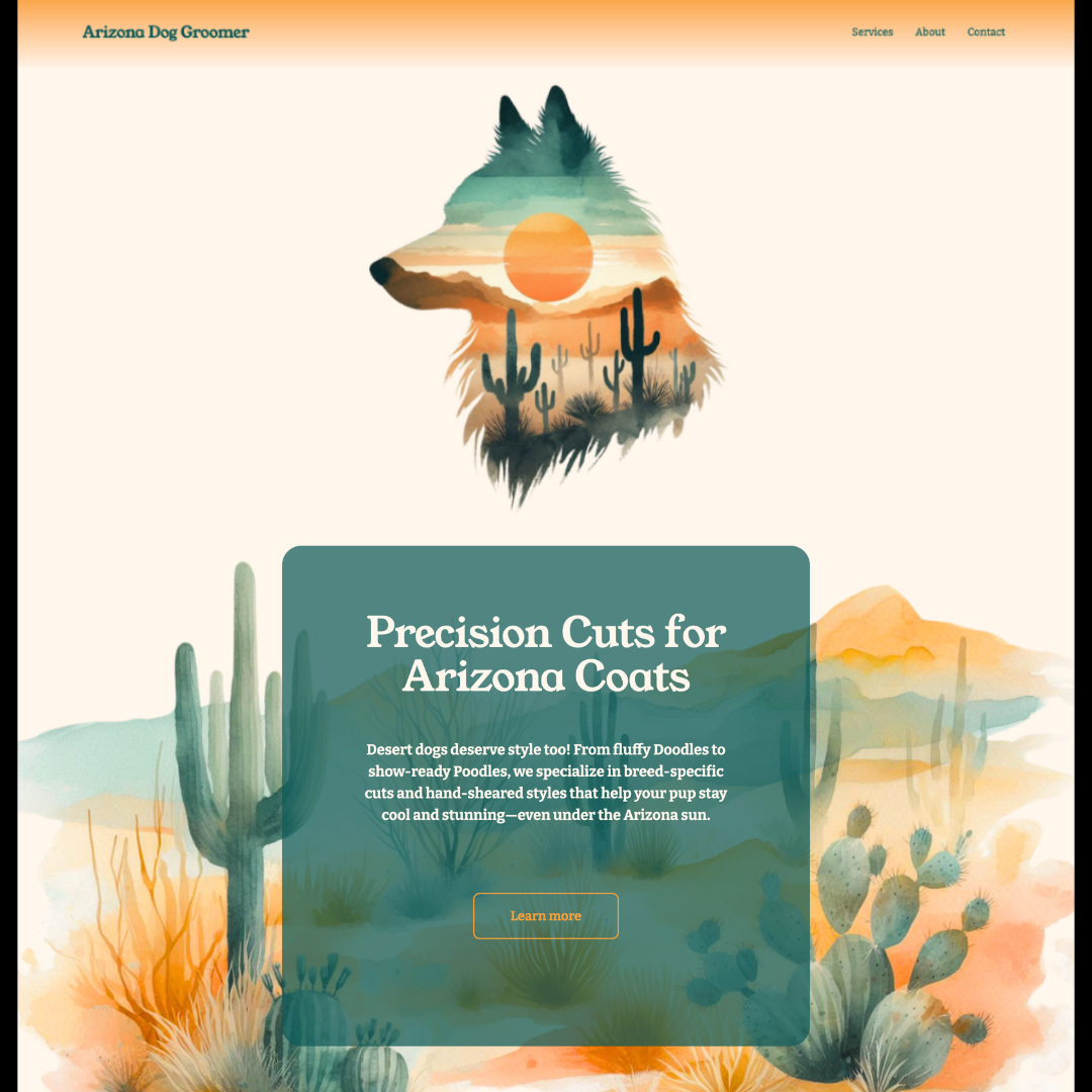 pet care business website design