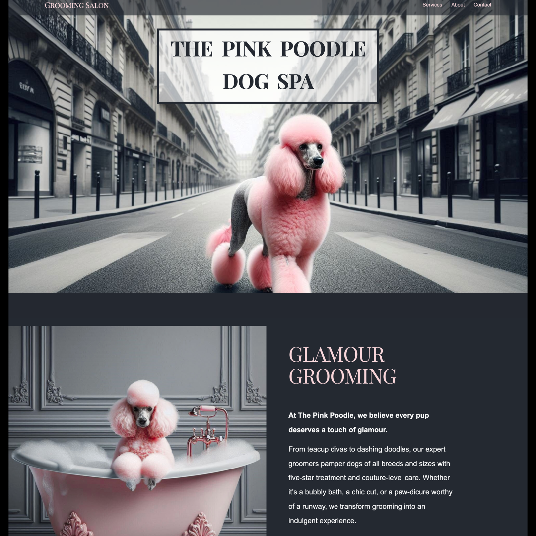 pet care business website design