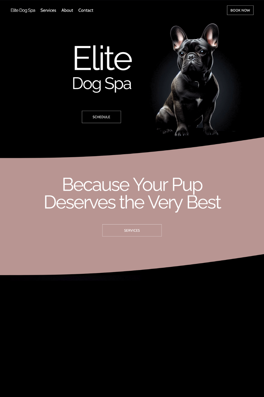 dog spa website design by Pixels Unleashed