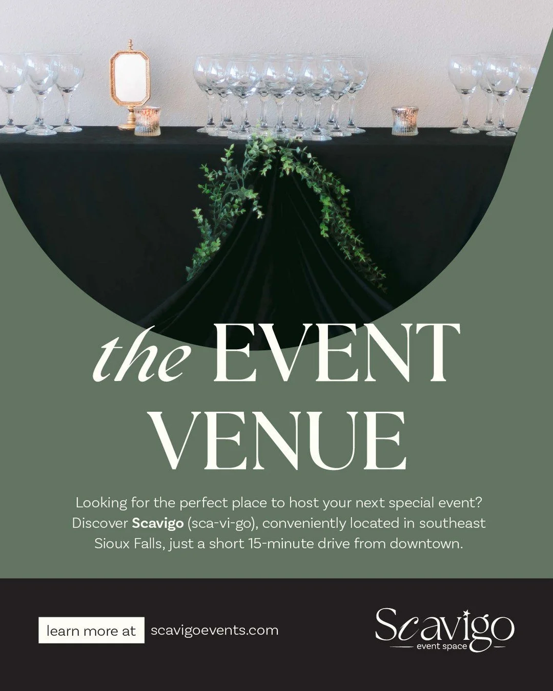 Finding the right venue shouldn&rsquo;t be stressful.⁠
At Scavigo, you&rsquo;ll enjoy a beautiful, flexible space just minutes from Sioux Falls, perfect for showers, birthdays, and all your meaningful celebrations. 🥂⁠
See availability at our link in