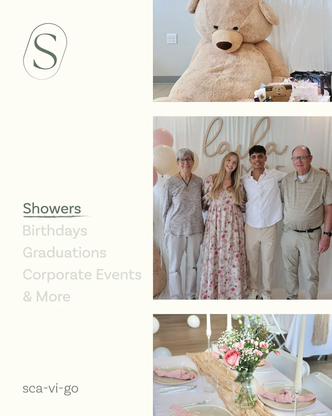 Showers, birthdays, graduations, corporate gatherings, Scavigo was built for every kind of celebration. 🎉⁠
Bring your ideas, invite your people, and we&rsquo;ll provide the perfect backdrop.⁠
Reserve your event date today! ⁠
⁠
Check availability and