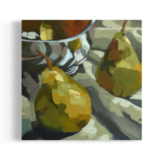 "Reflecting Pears" - 8" x 8" SOLD