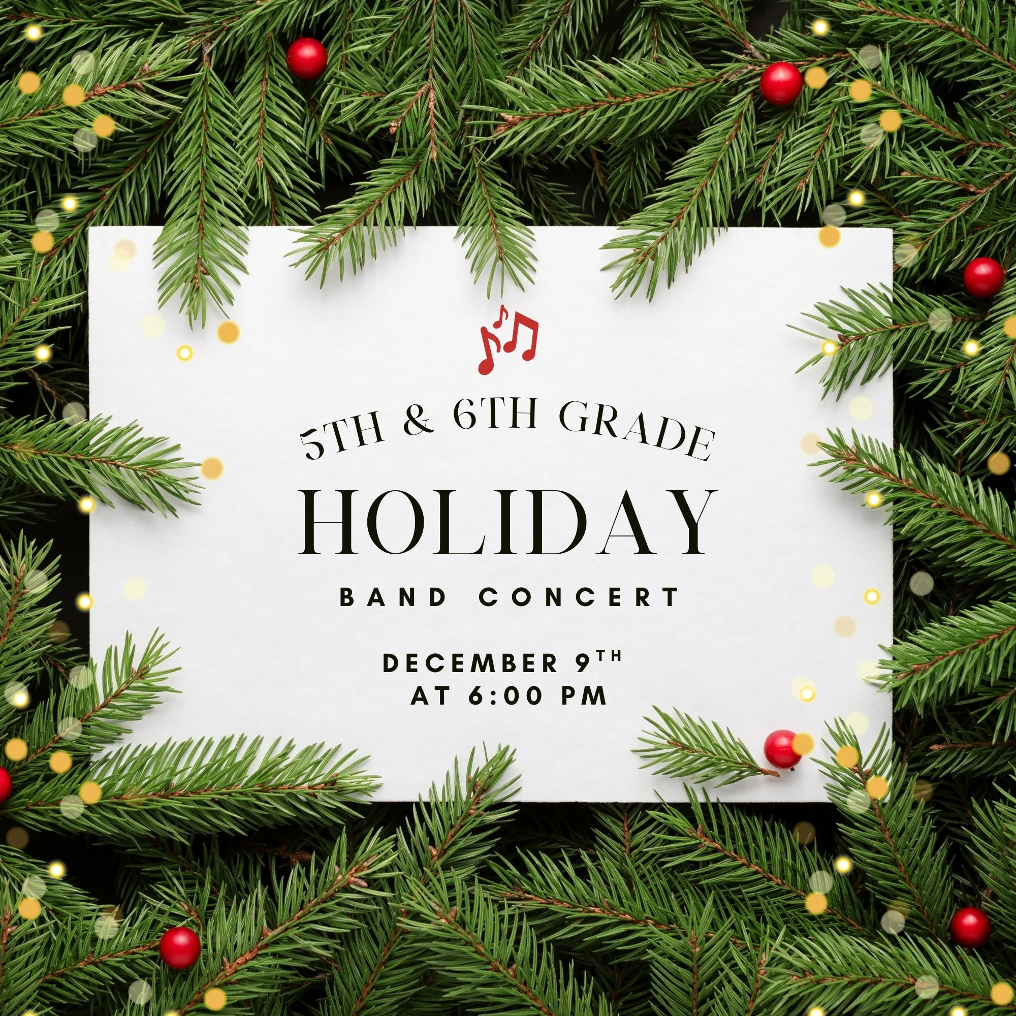 5th & 6th Grade Holiday Band Concert