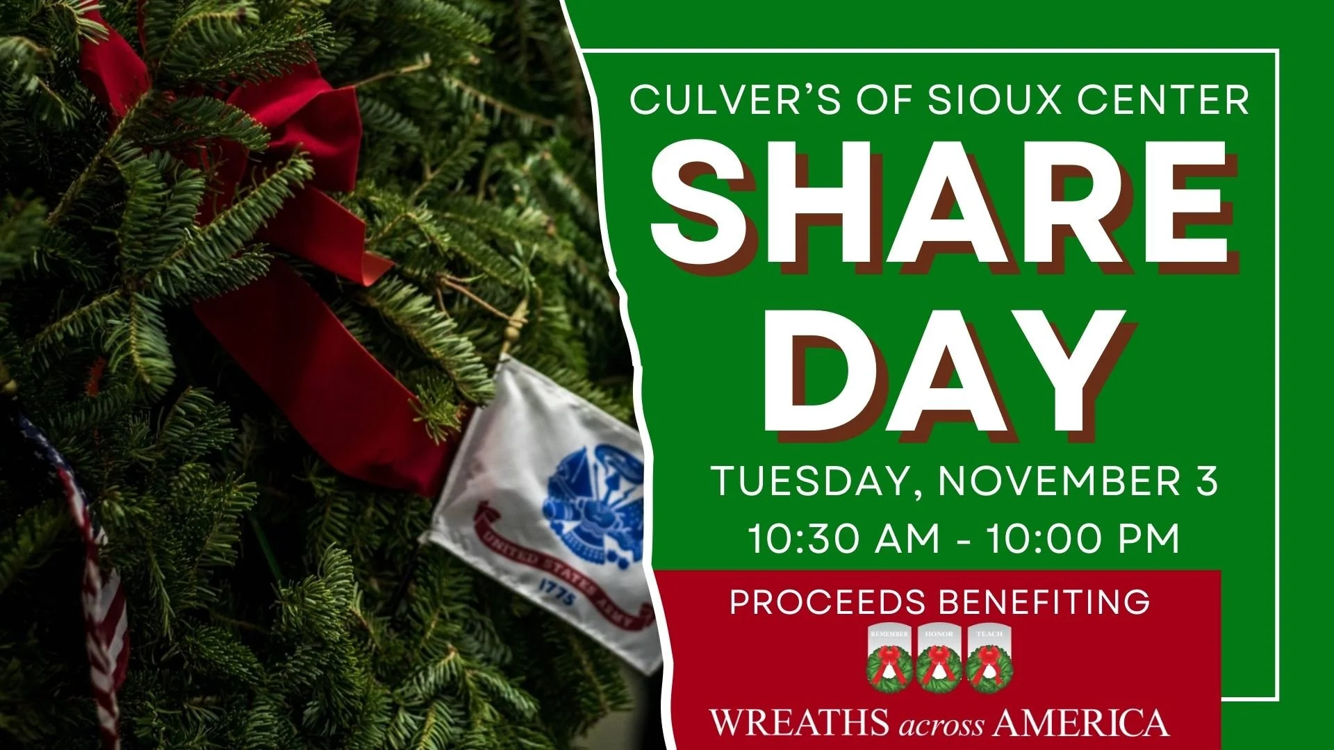 Share Day - Culver’s of Sioux Center