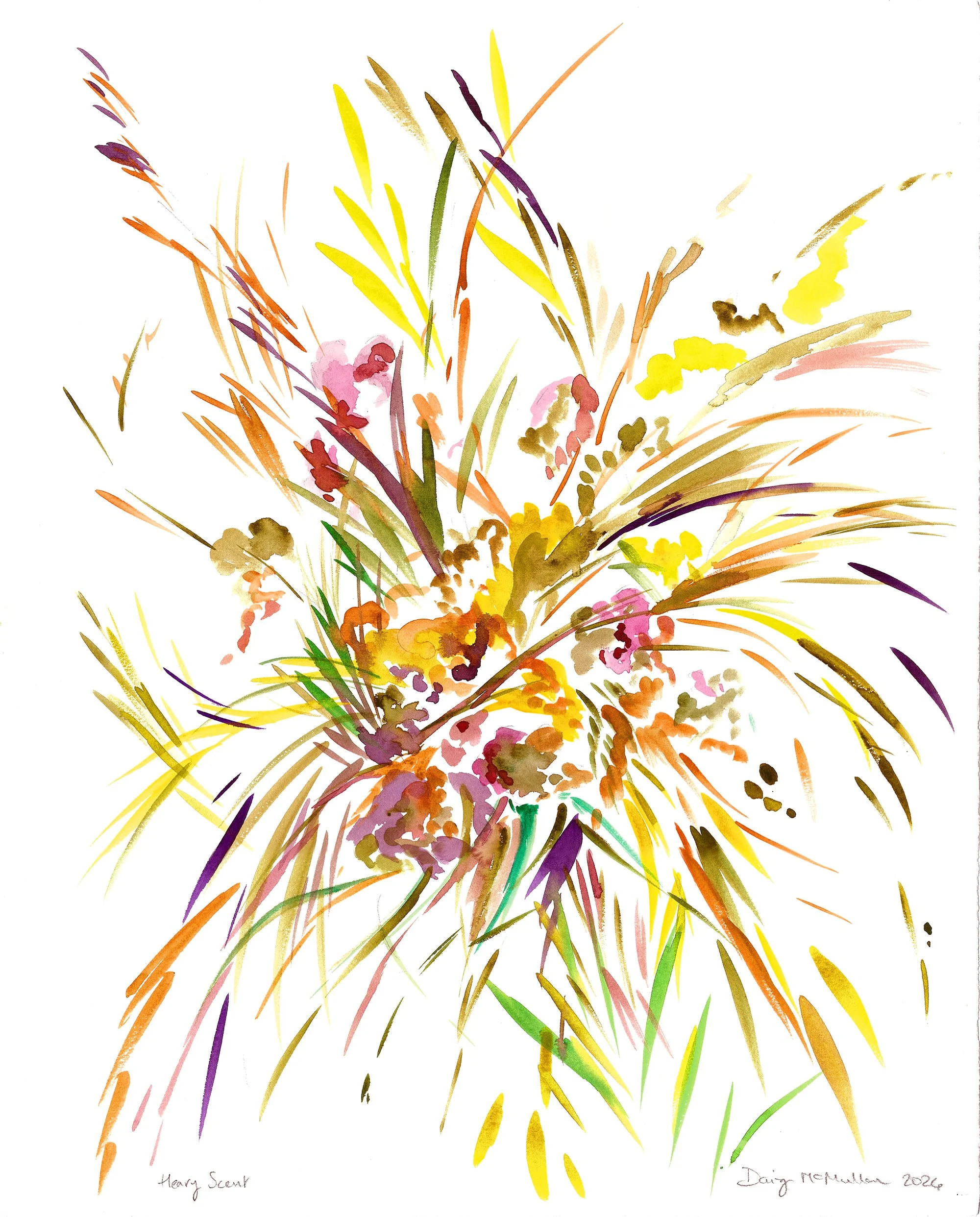 Heavy Scent, 2024, watercolour on Arches paper, 50 x 40cm