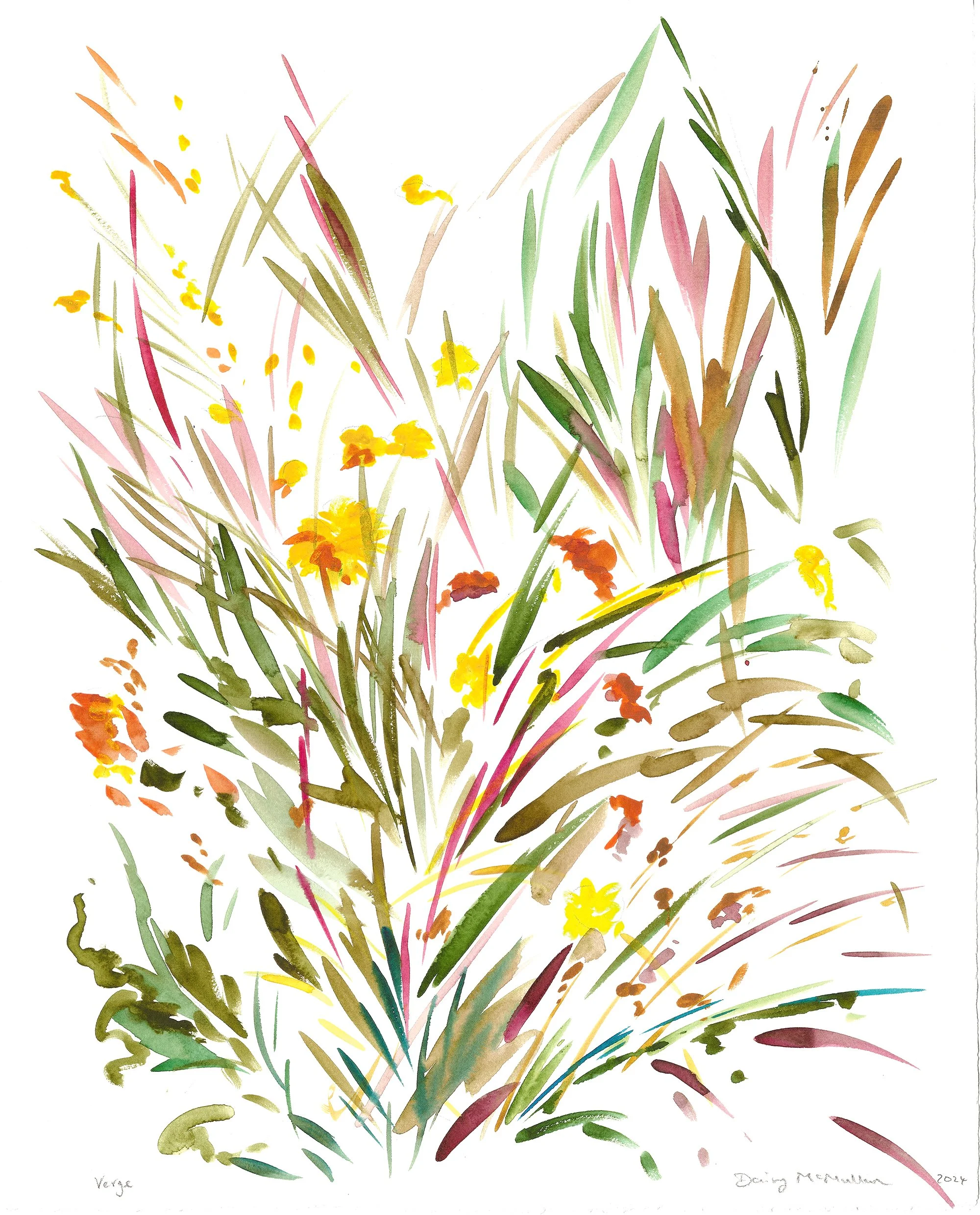 Verge, 2024, watercolour on Arches paper, 50 x 40cm