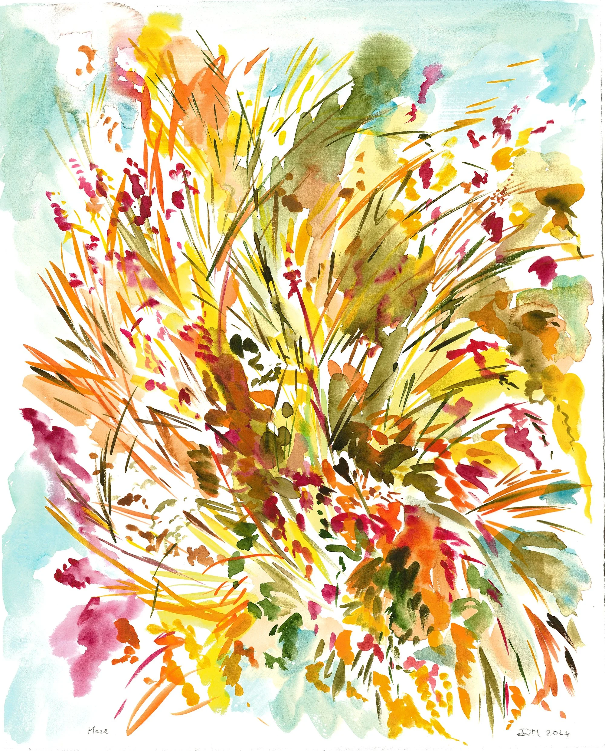 Haze, 2024, watercolour on Arches paper, 50 x 40cm