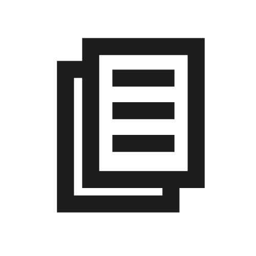 Dokument-ikon  i sorte linjer