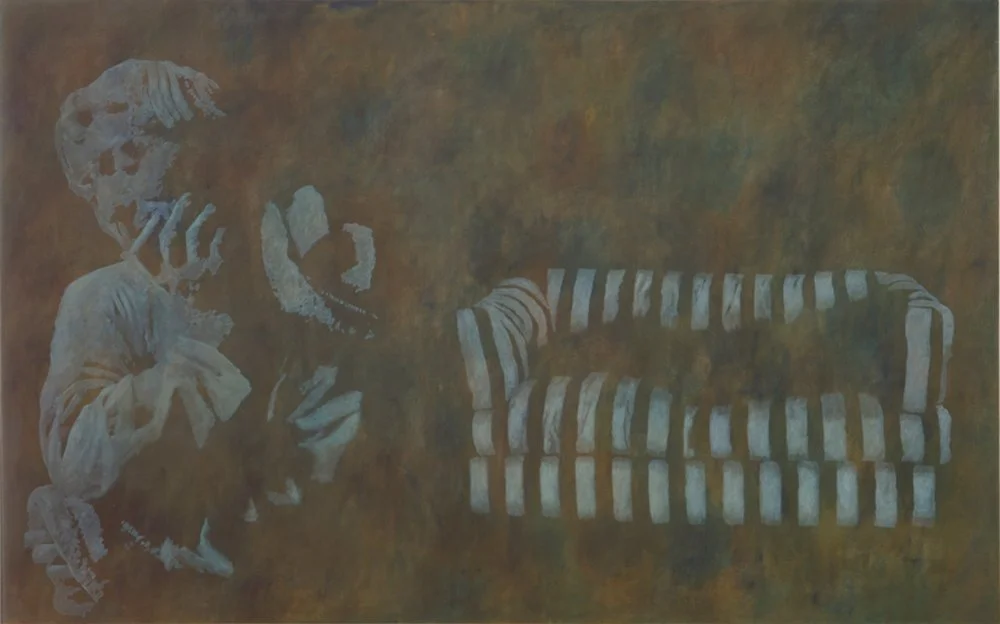 Comfort, 1983, 60” x 96”, oil on canvas. Collection of the University of Lethbridge