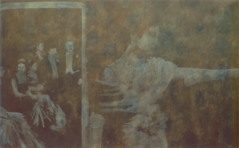 The Architecture of Privacy, 1983, 60” x 96”, oil on canvas. Collection of The Art Museum at the University of Toronto