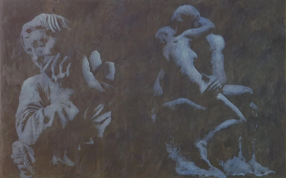 The Statues 1984, 60” x 96”, oil on canvas. Collection of The Art Gallery of Ontario