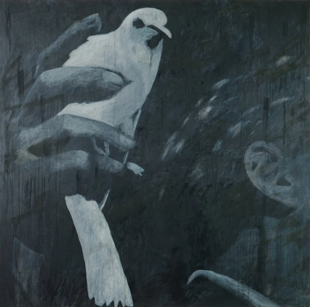 Those who have ears to see, or eyes to hear, 1983, 54” x 48”, oil on canvas. Collection of the Agnes Etherington Art Centre, Kingston.