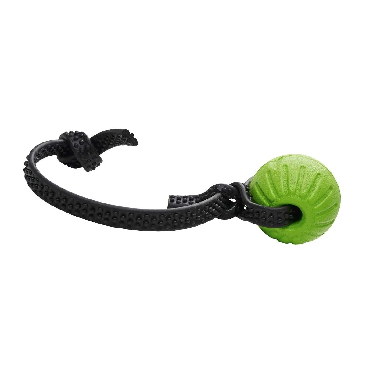 Foam Ball Tug Green Grey Dog's Design.jpg