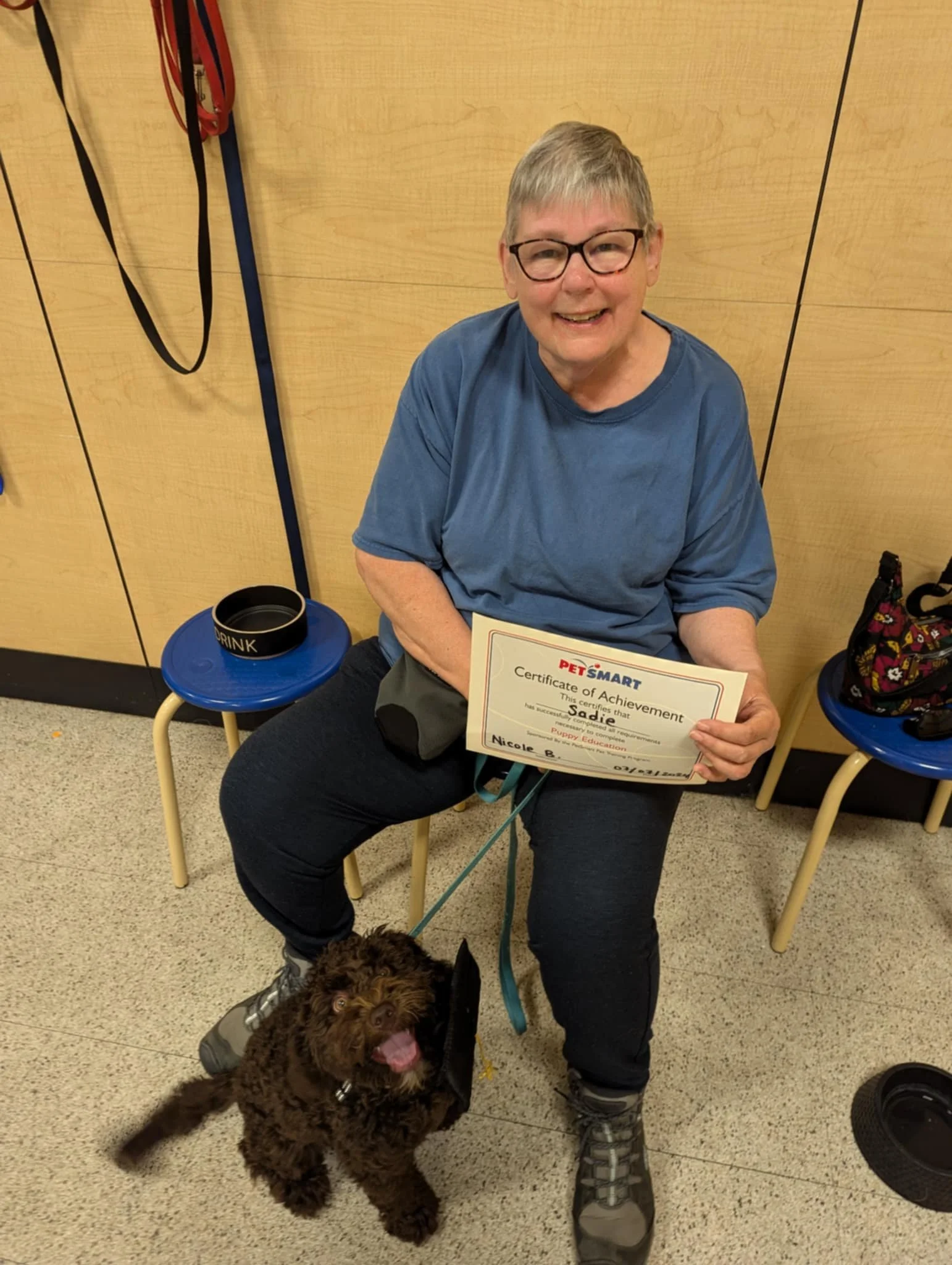 Sadie's puppy graduation photo.jfif