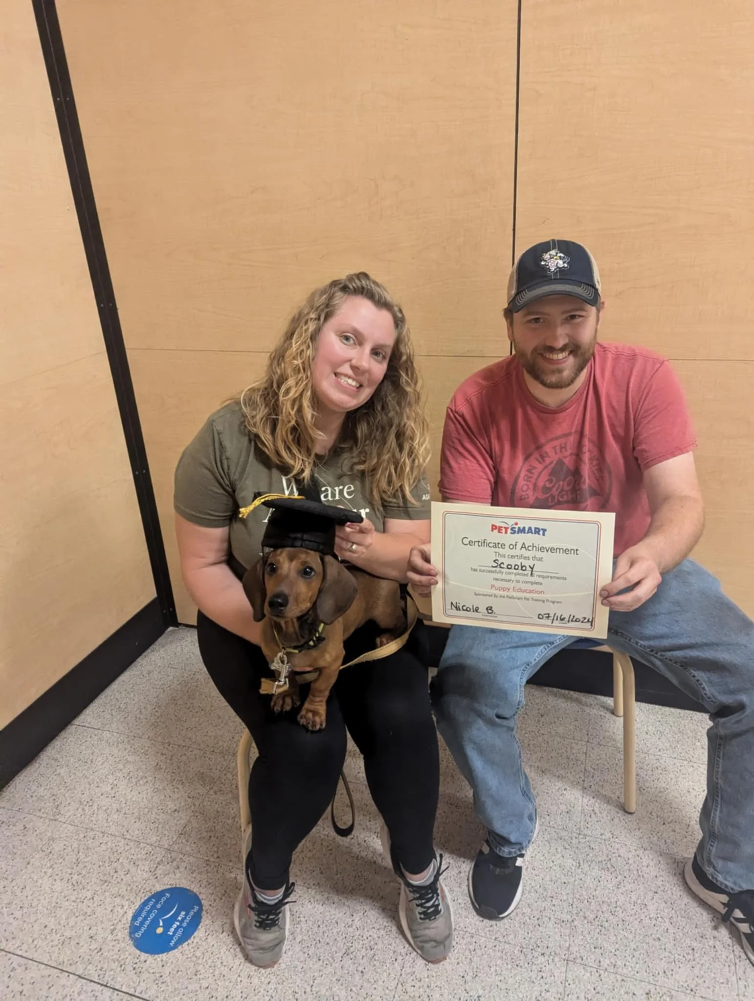 Scooby's beginner graduation photo.jfif