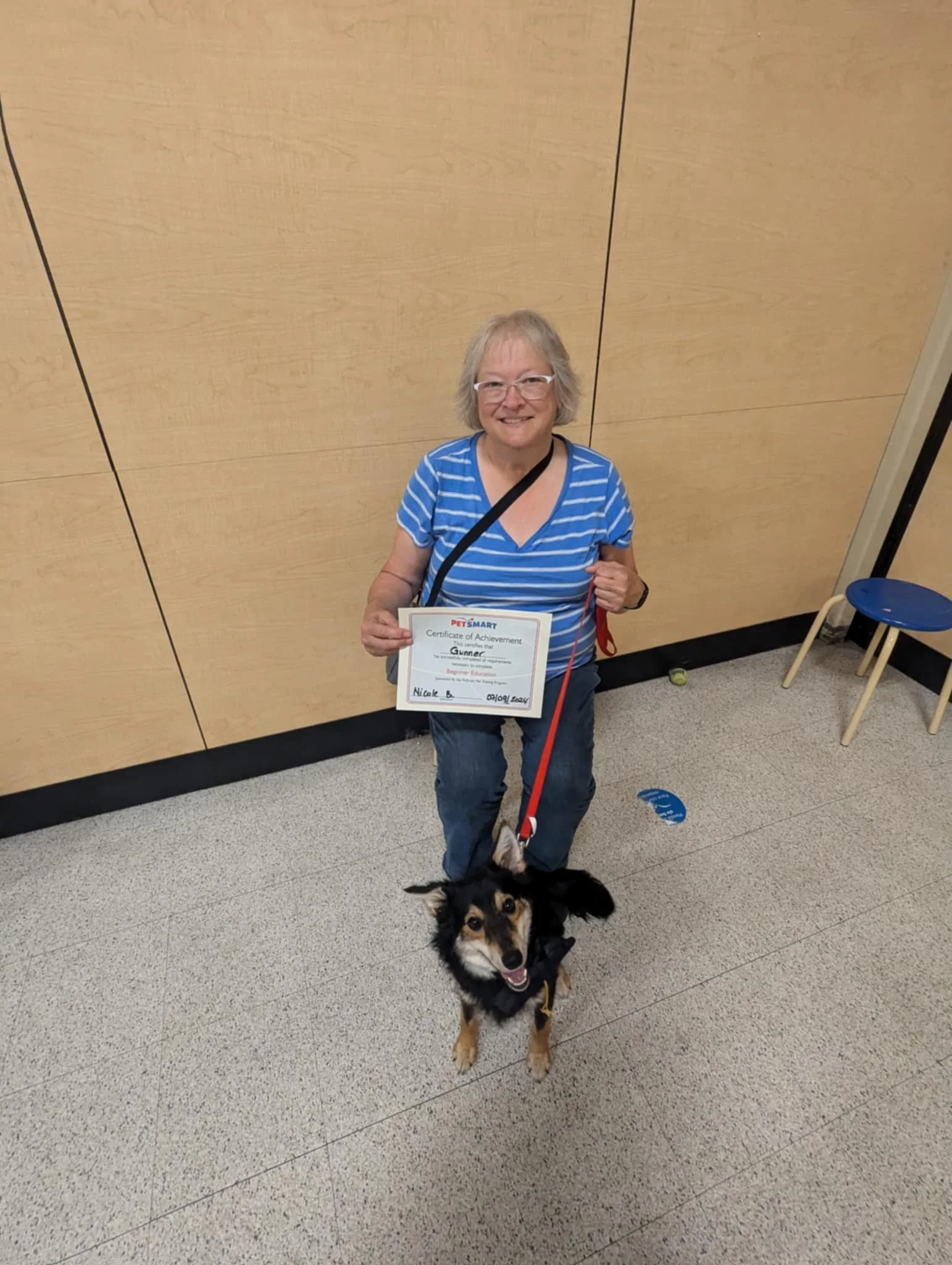 Gunner's puppy graduation photo.jfif