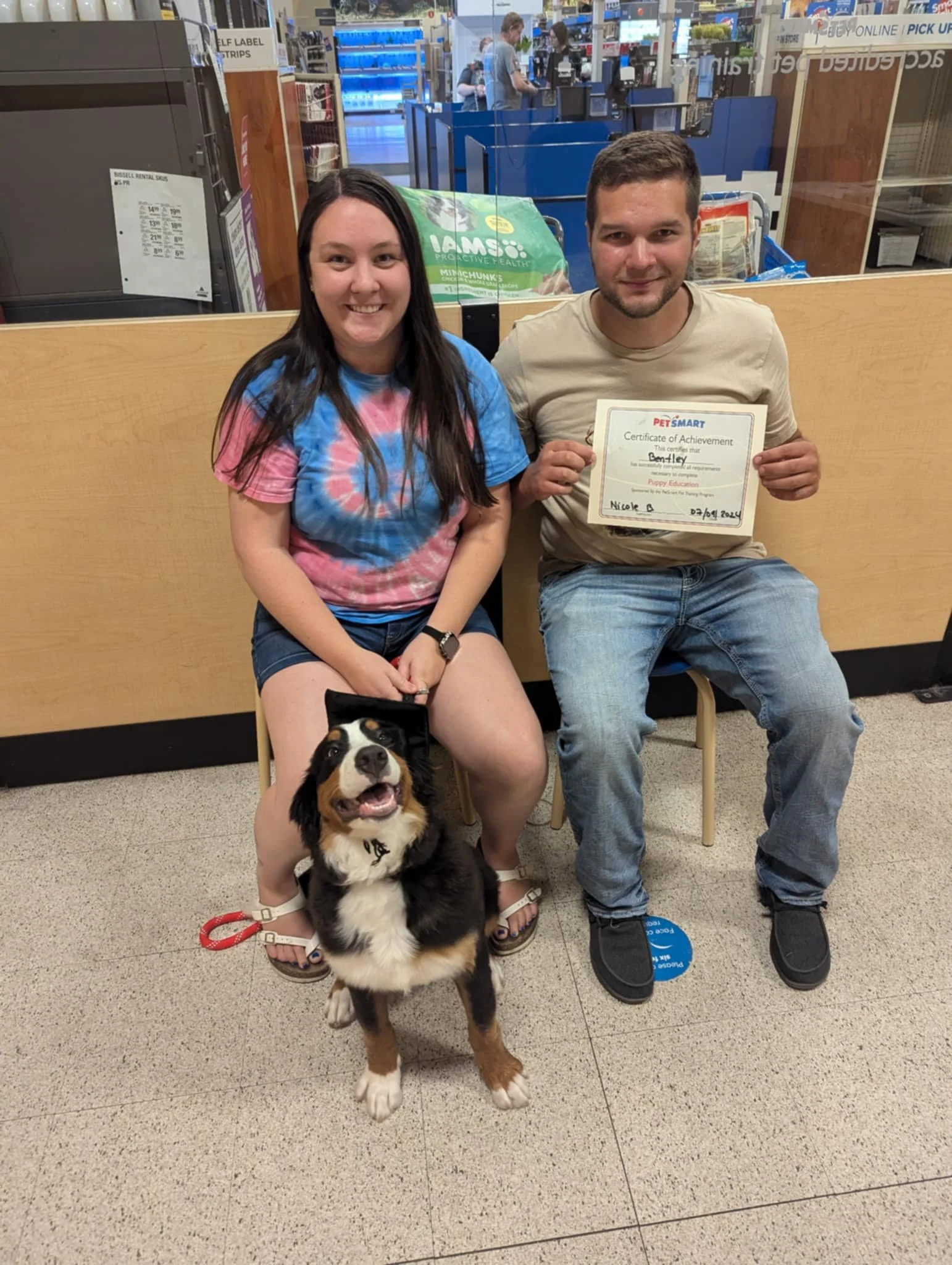 Bentley's puppy graduation photo.jfif