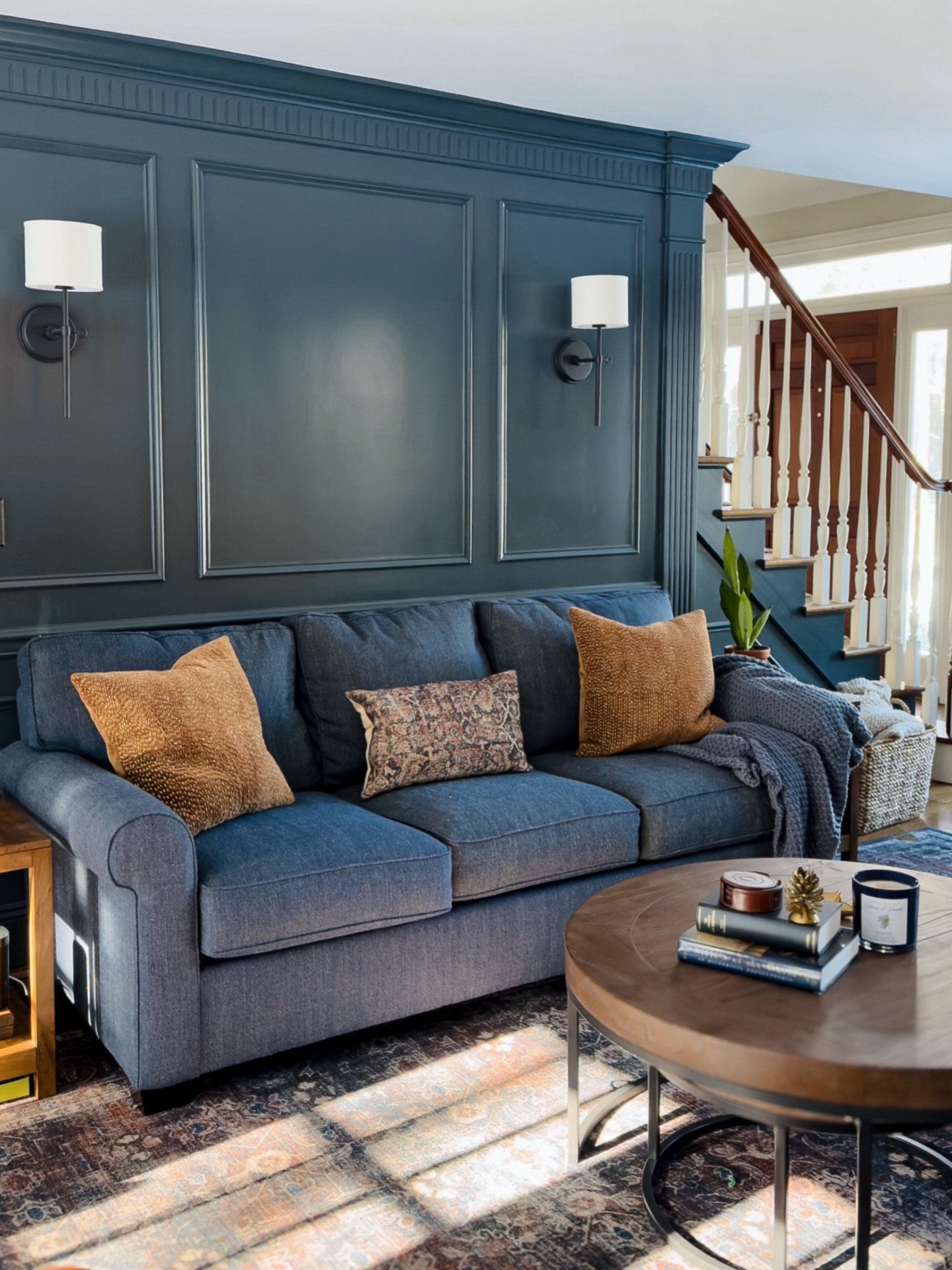 January calls for a cozy Living Room to relax &amp; unwind.

#neilandesignstudio #thisoldhouse #interiorstyled #cozystyle #cozylivingroom