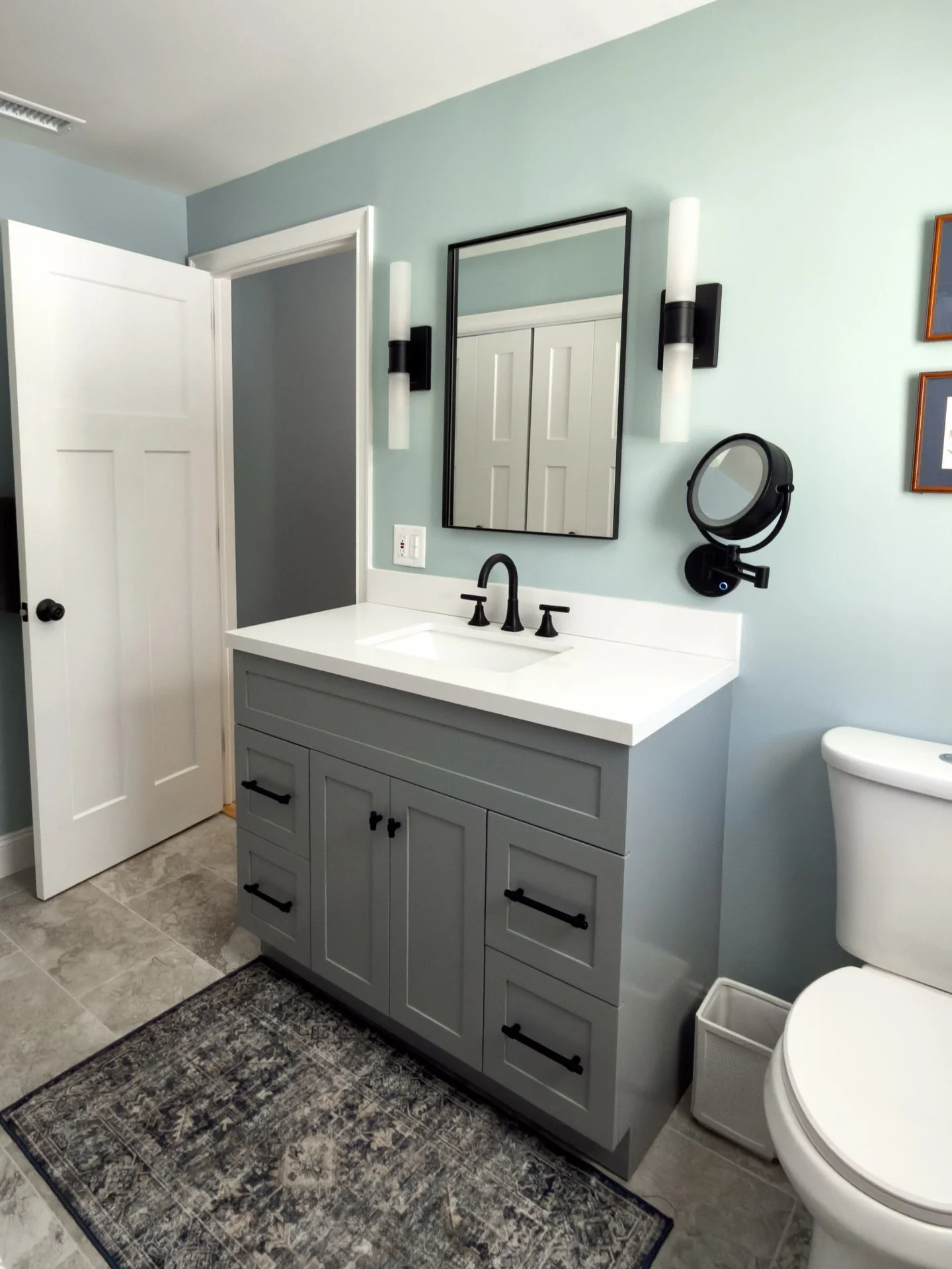 A bathroom renovation that was oh so worth it!
Sometimes a few thoughtful updates can completely transform how a space feels. ✨

[swipe through to the last photo to see the &lsquo;before&rsquo;]

#neilandesignstudio #ctinteriordesign #modernbathroom 