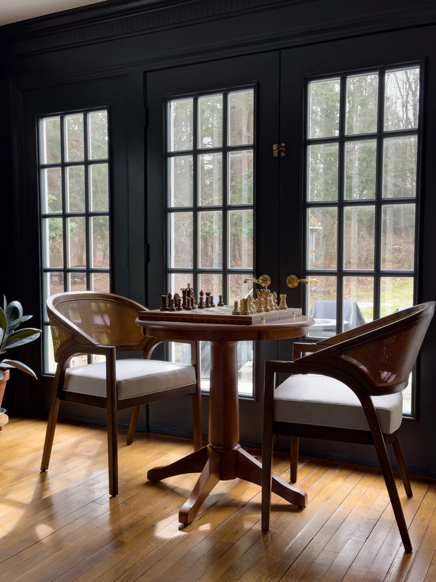For a room that has something for everyone, one of my favorite additions is this game table ♟️

A simple way to unwind, slow down, and create hours of unplugged family fun.

#neilandesignstudio #thisoldhouse #cozyhomevibes #cornersofmyhome #livingroo