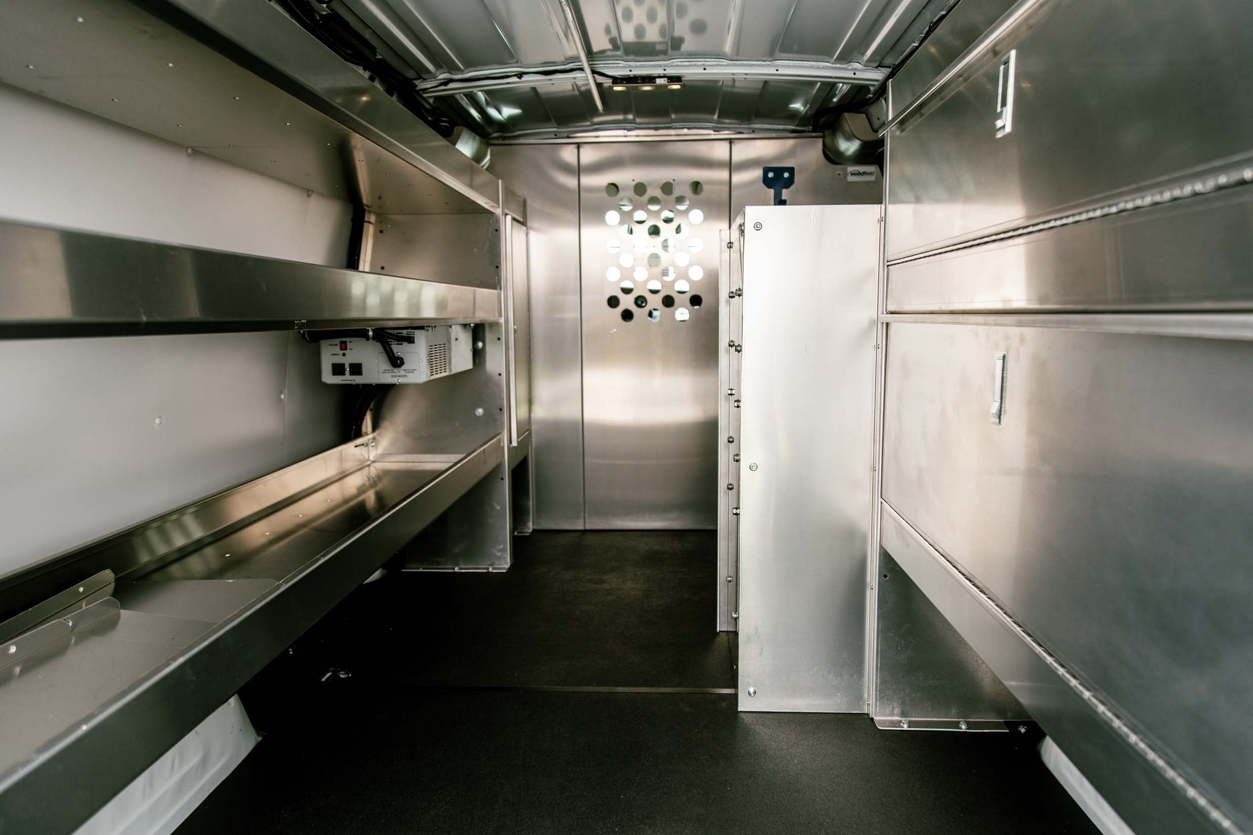 Aluminum Shelving, Custom Commercial Van Equipment | MAVEN Fleet