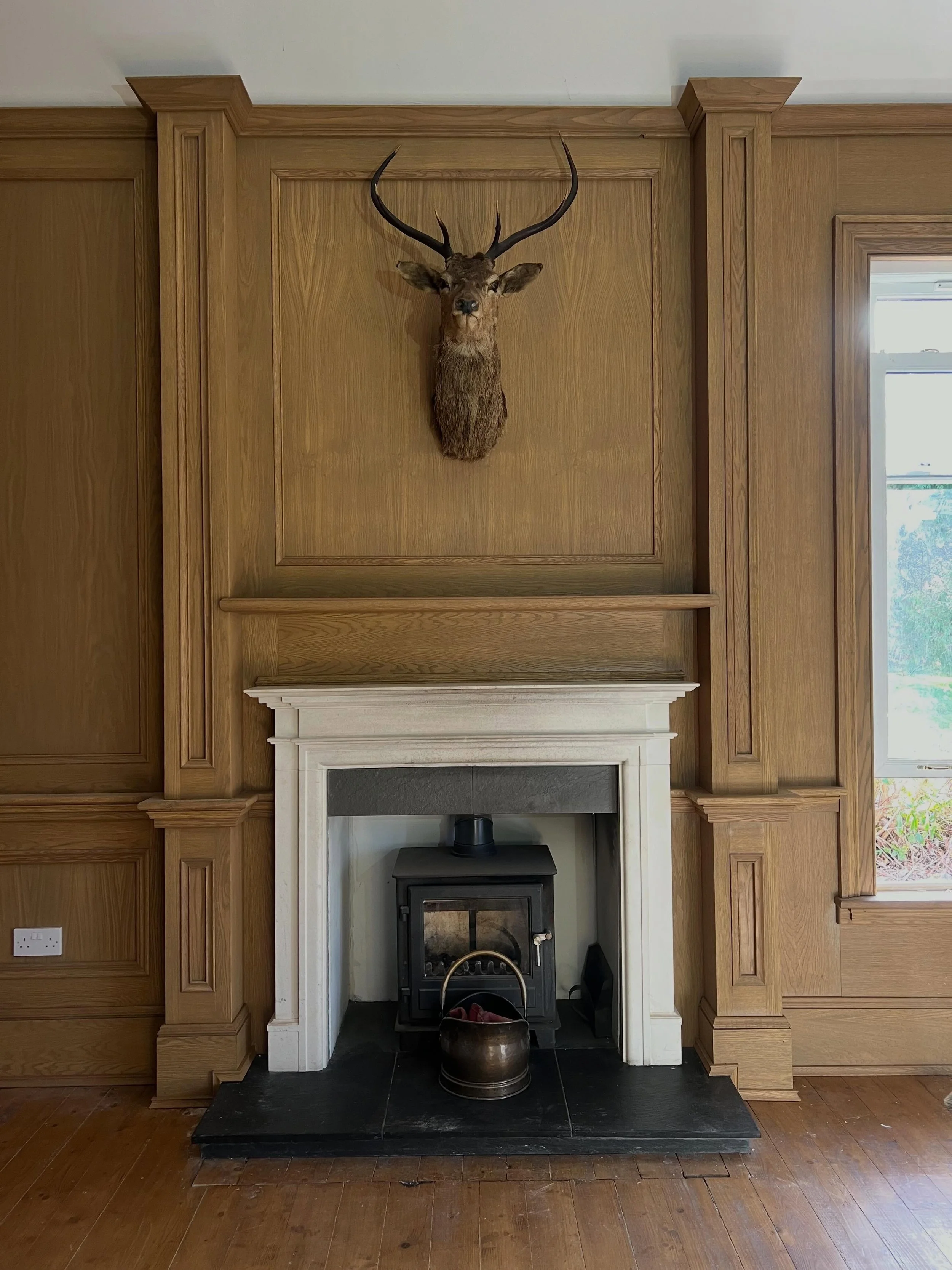 Panelling. From floor-to-ceiling oak with hand-carved capitals to a simple painted wainscot in a bathroom &mdash; if it can go on a wall, we&rsquo;ve probably made it.

Every piece is built to order and designed to suit the room it&rsquo;s going in. 