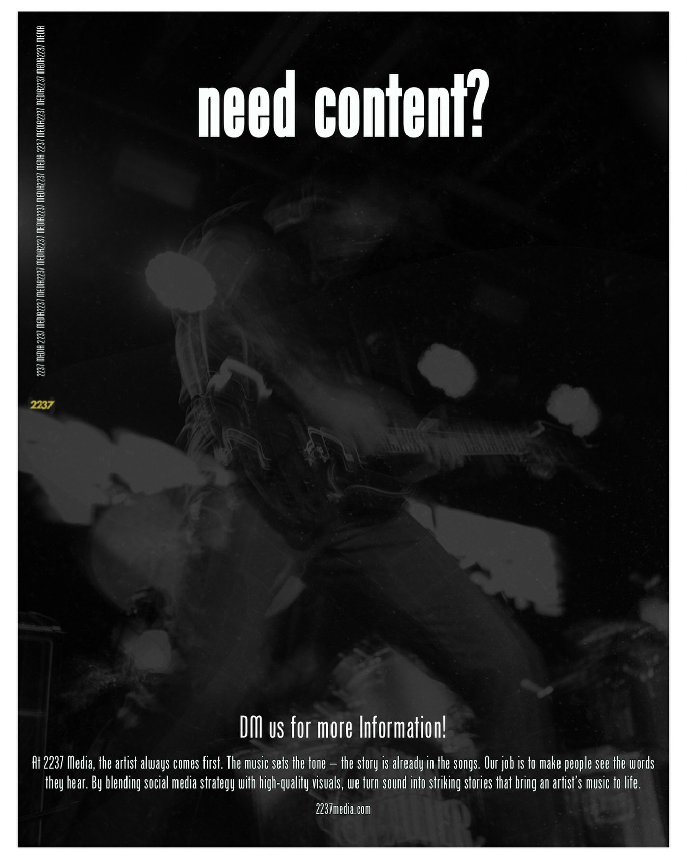 Are you a creative in need of high quality content specifically tailored to your brand? At 2237 Media, we are brand builders and we want to help you build consistency, authenticity, and connection from social media. DM us and see how we can help your