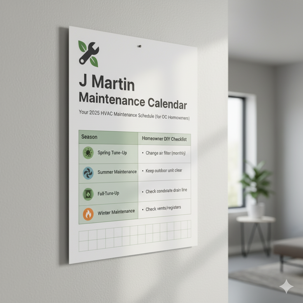 Your 2025 HVAC Maintenance Calendar (for OC Homeowners)
