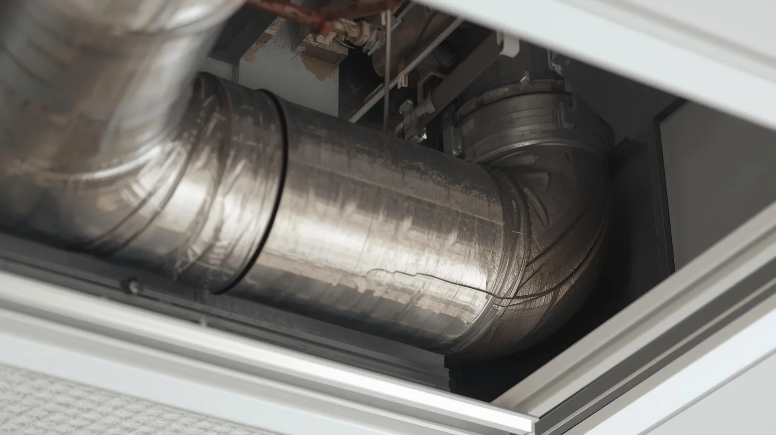 Residential HVAC ductwork in attic showing potential air leakage points that worsen when vents are closed in Orange County homes