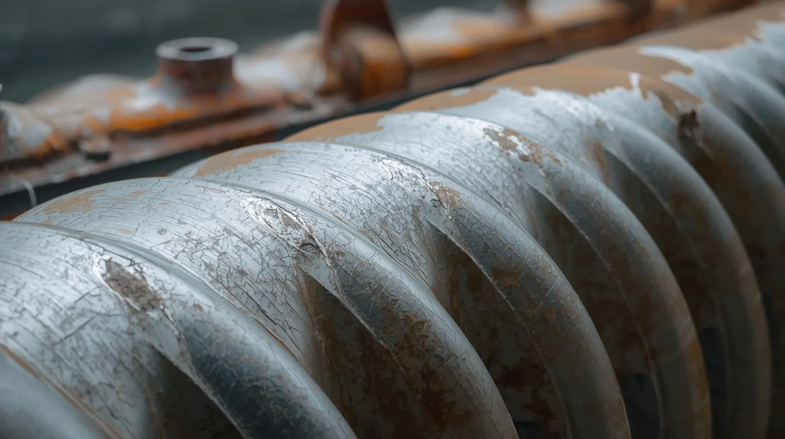 close-up of damaged heat exchanger showing cracks and corrosion creating carbon monoxide safety hazard in Yorba Linda furnace