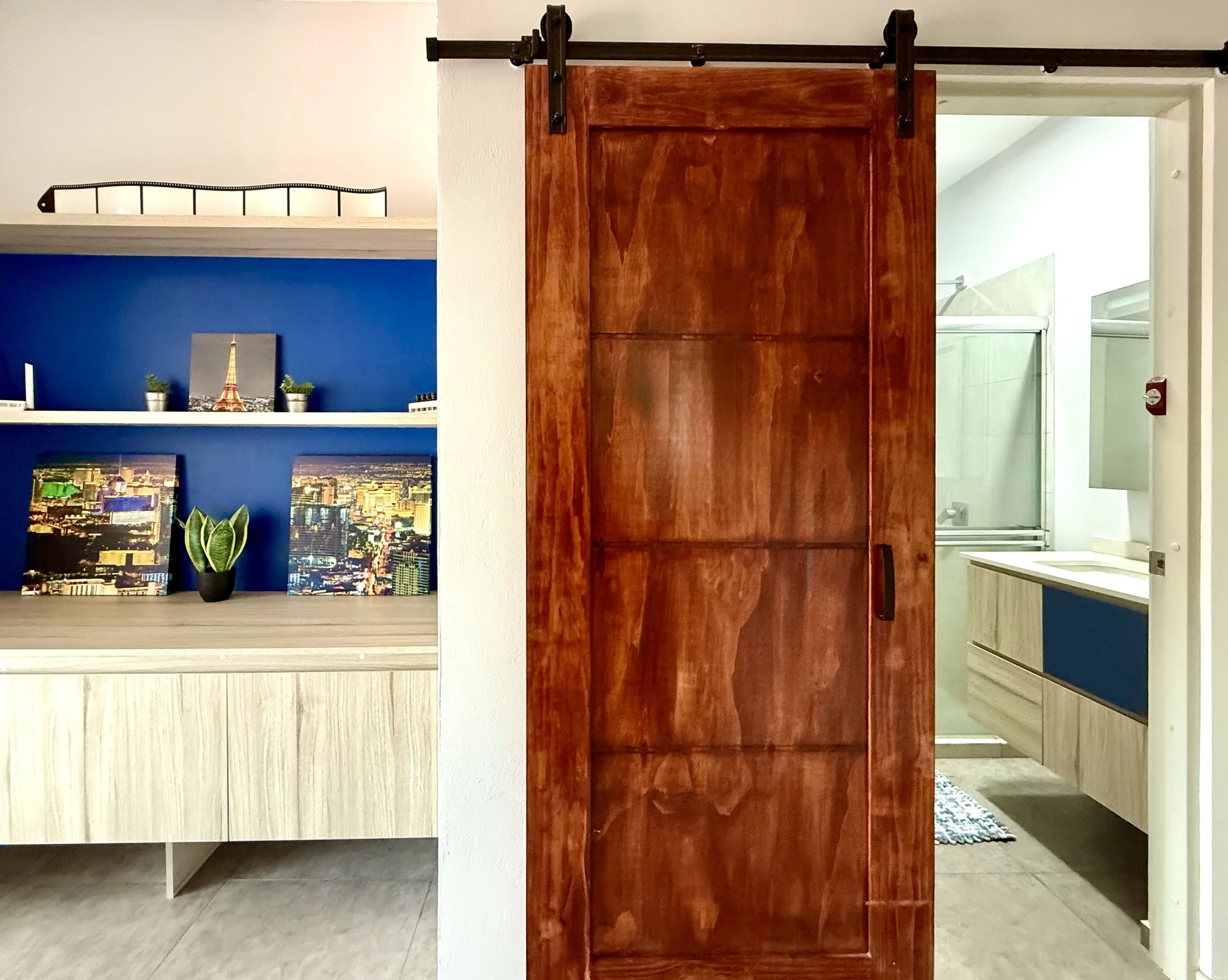 Custom Washroom Barn-Door