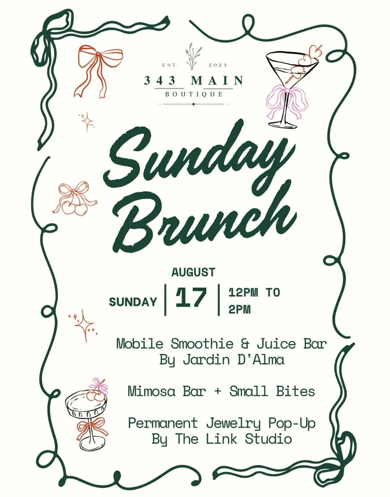 Sunday Brunch @ 343 Main Boutique
