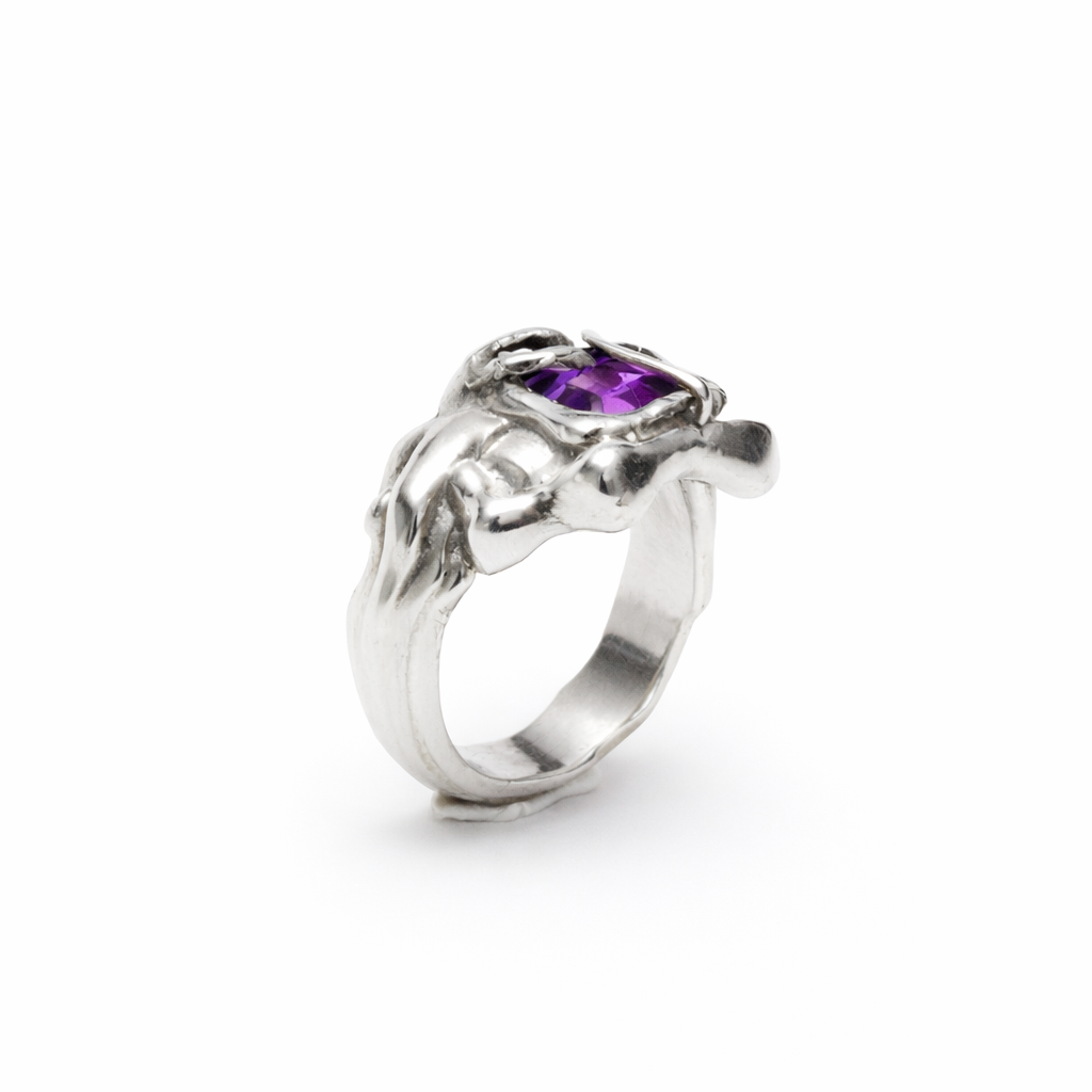 Liquid Desig Ring III - Amethyst