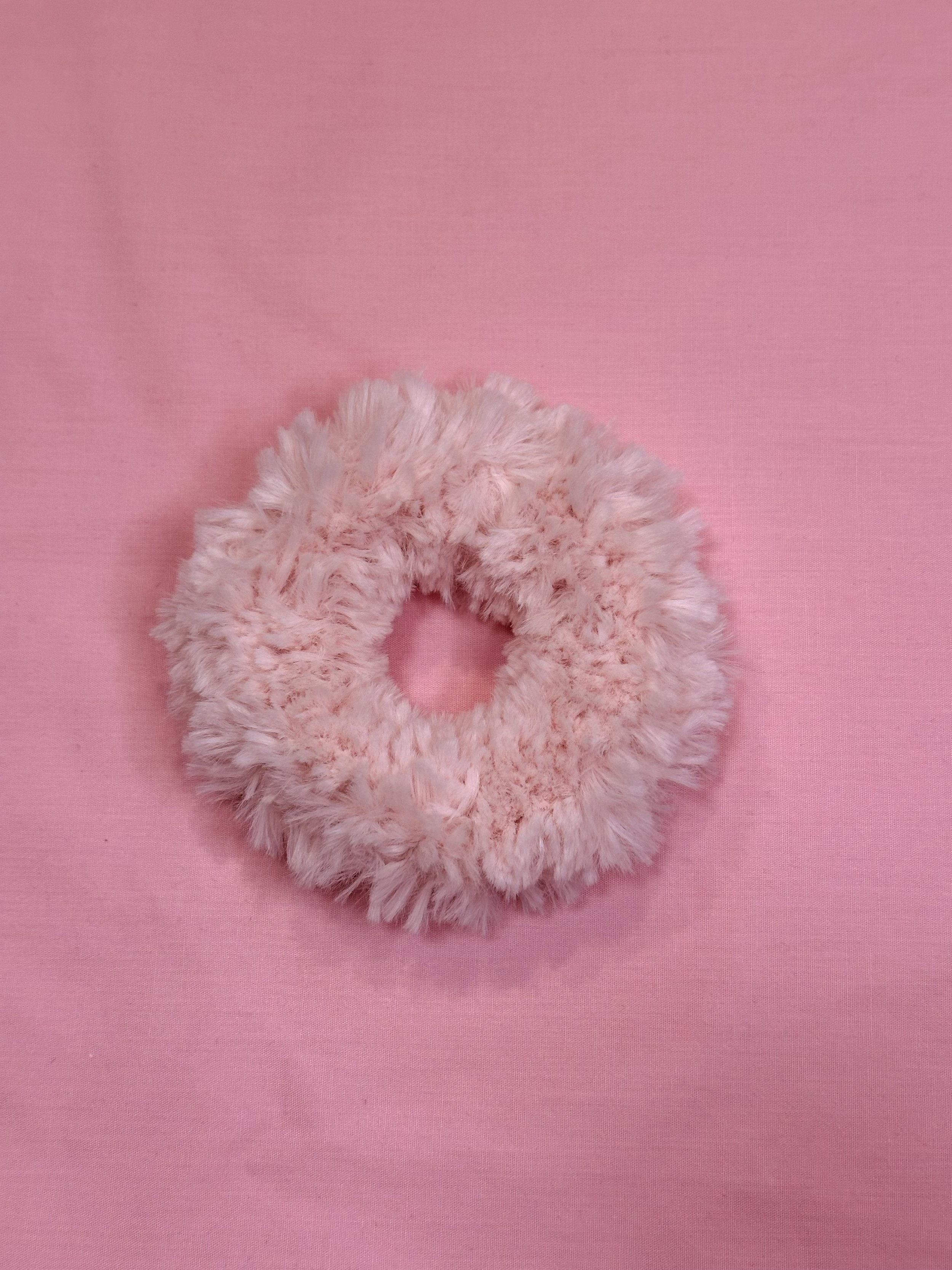 Fluffy Pink Scrunchie