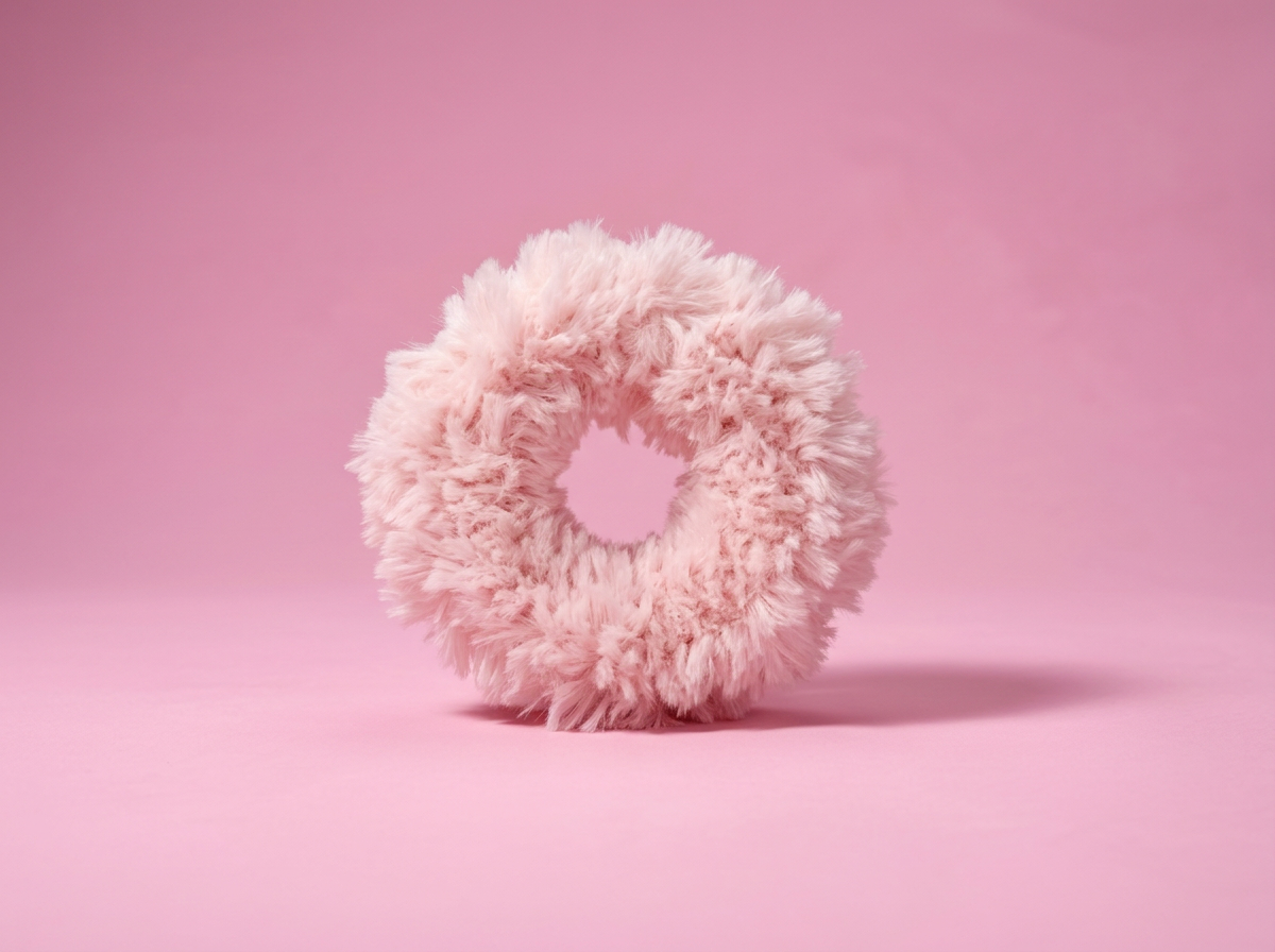 Fluffy Pink Scrunchie