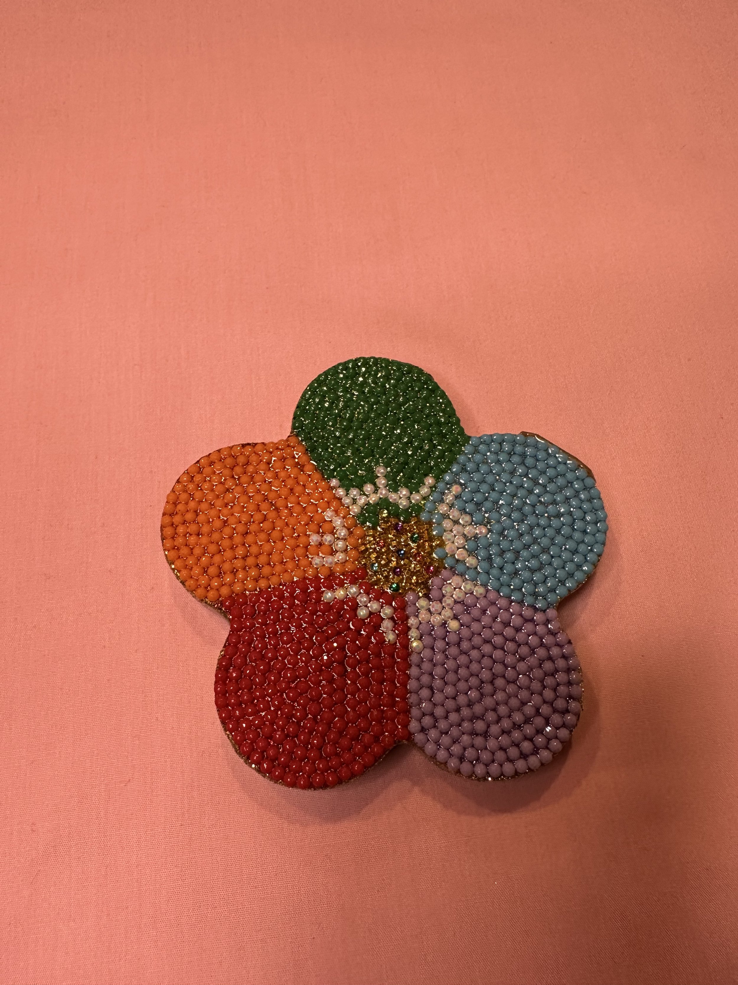 Multicolor Diamond Bead Flower