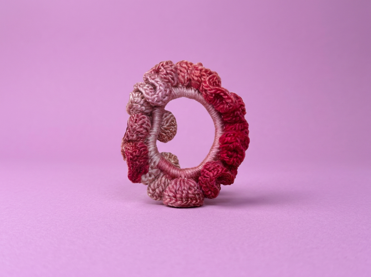 Red and Pink Scrunchie