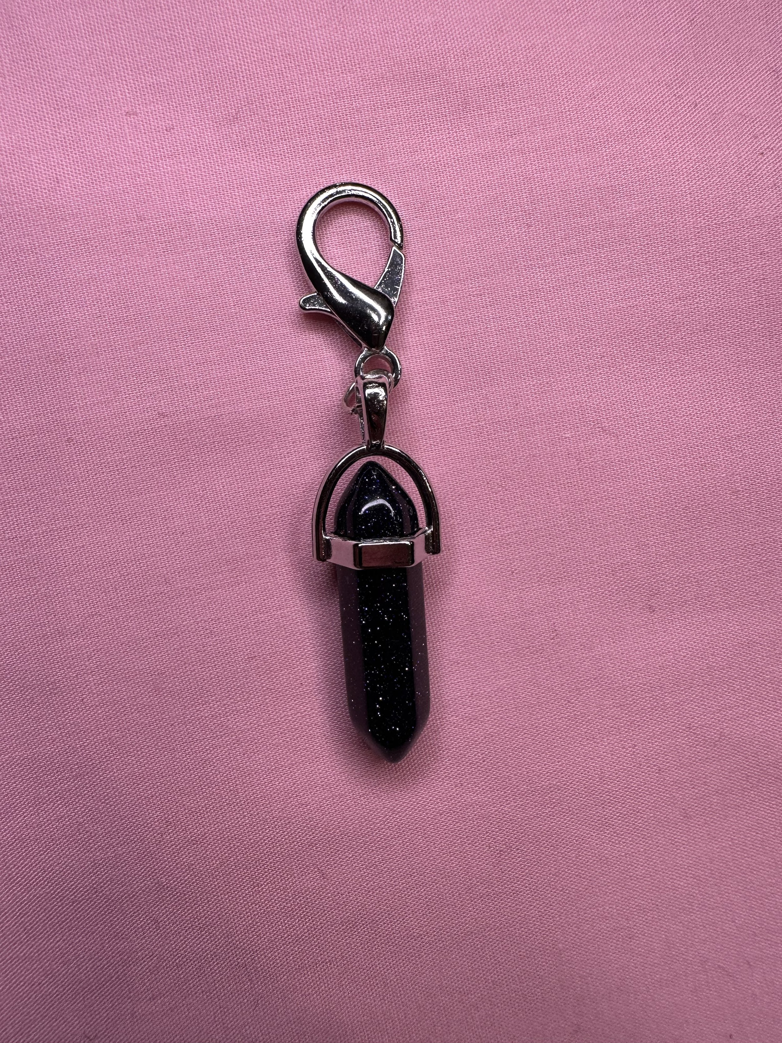 Black Crystal Crochet Marker