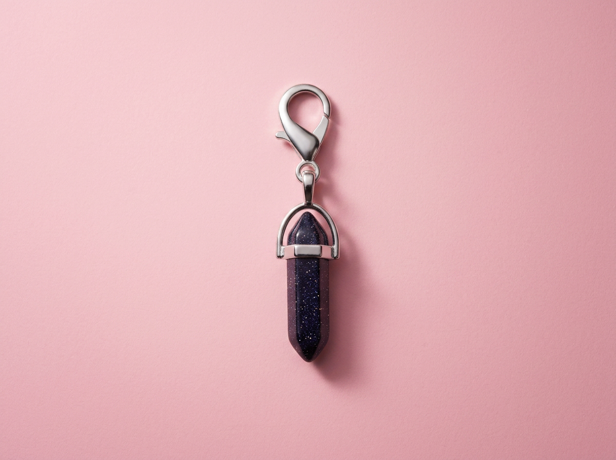Black Crystal Crochet Marker