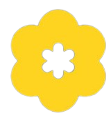 Yellow flower with a black center