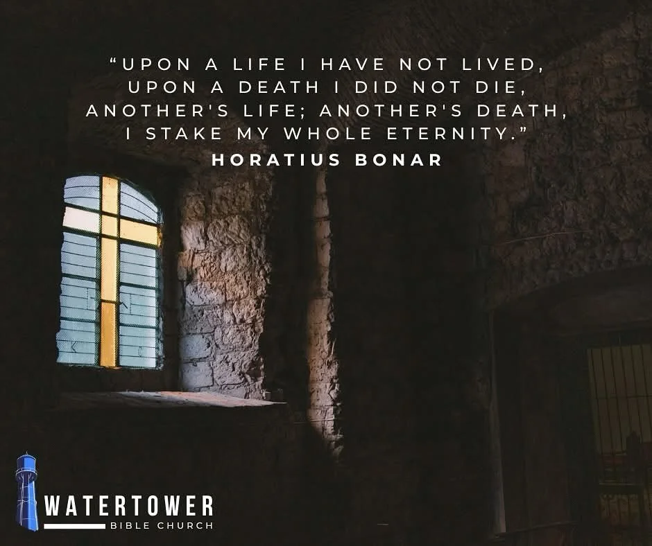 A blessed double imputation. Our sin imputed to Christ, His righteousness imputed to us.